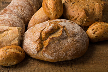 Close-up of traditional bread