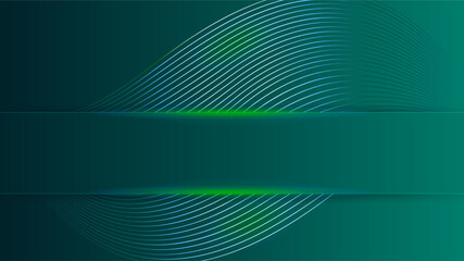 Modern wave Light green Colorful abstract Design Banner