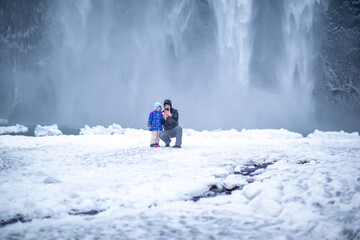 Skogafoss, Iceland, winter