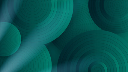 Modern Circle green Colorful abstract Design Banner