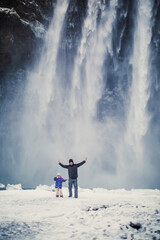 Skogafoss, Iceland winter