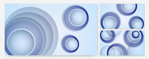 Modern Circle Light Blue Colorful abstract Design Banner