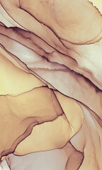 Abstraction in the style of fluid art or alcohol ink. In peach shades. Suitable for wallpaper and murals. - 479321021