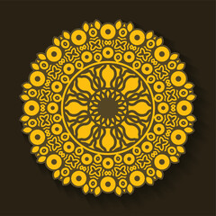 Mandala flat background design template