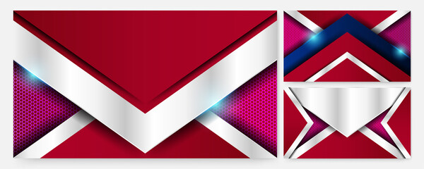 Modern Light red Colorful abstract Design Banner