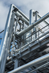 metal pipe construction at the factory