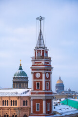 Fototapeta na wymiar Tower of the city duma of st.Petersburg