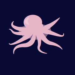 cute pink octopus