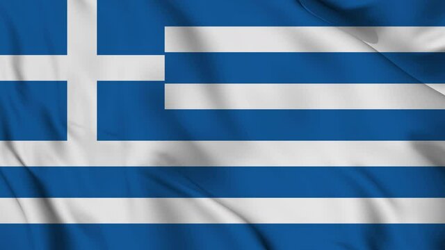 Greek flag seamless waving animation. Sign of Greece seamless loop animation. Greek flag 4K background. Best stock of flag nation wave. Greek Flag Waving in the Wind Continuously