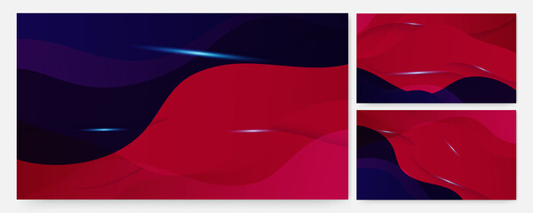 Transparant wave Light red Colorful abstract Design Banner