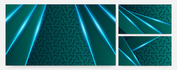 Flash Light Blue green Colorful abstract Design Banner