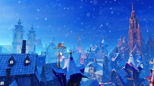 Fairy winter city