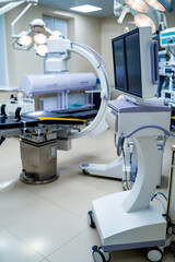 Professional sterile emergency room. Hospital healthcare surgical ward.