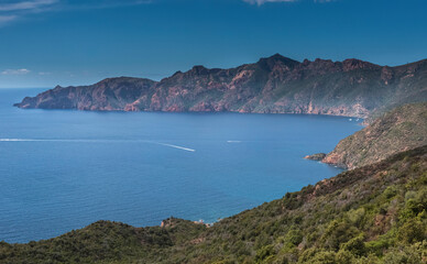 view from the road in corsica