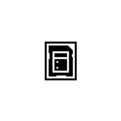 Illustration of a simple memory card icon design for any technology related to memory cards
