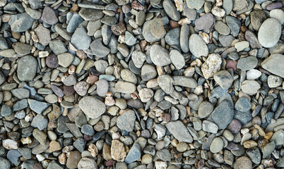 Pebbles stone or river stone  background with vintage filter 