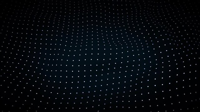 Dots wave animation. A modern digital element layer ideal for technology video compositions