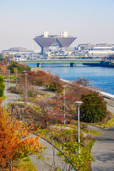 水の広場公園から東京ビッグサイト（東京都江東区 青海駅）