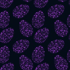 Glitter Easter eggs seamless pattern for fabrics and packaging and gifts and cards and kids and wrapping paper