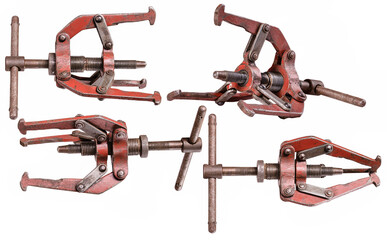 Metal bearing puller. Tools used in car workshops.