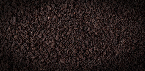 brown Soil texture background for gardening concept