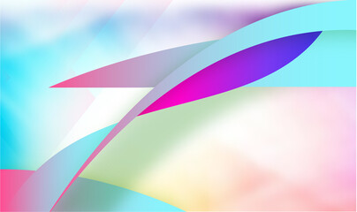 Abstract modern background with the vibrant color gradient and Memphis element