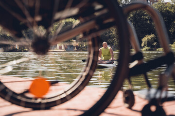 Person with a physical disability ride on sup board