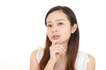 Fototapeta premium 考える女性