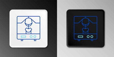 Line X-ray machine icon isolated on grey background. Colorful outline concept. Vector