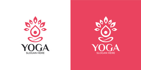 yoga logo set for body health