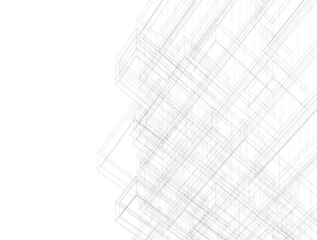 Abstract architecture design 3d illustration