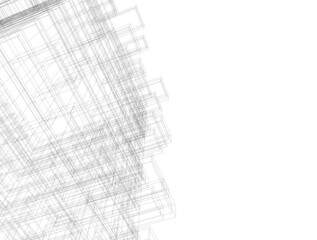 Abstract architecture design 3d illustration