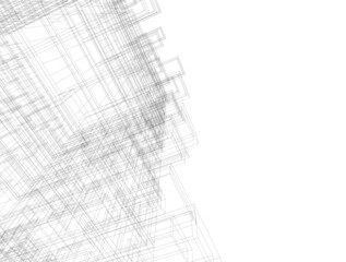 Abstract architecture design 3d illustration