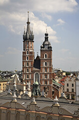Fototapeta na wymiar St. Mary's Basilica in Krakow. Poland