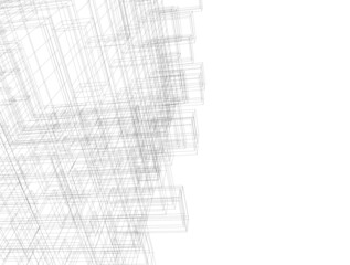 Abstract architecture design 3d illustration