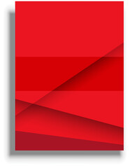 Business presentation cover template, red vector book cover background