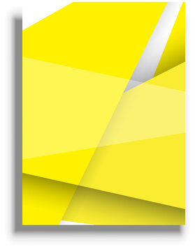 Presentation cover template, yellow vector background
