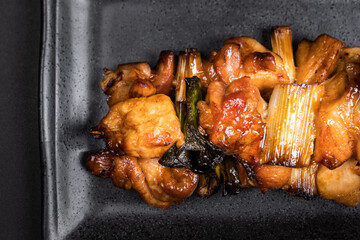 【料理】焼き鳥のタレ味　ねぎま	