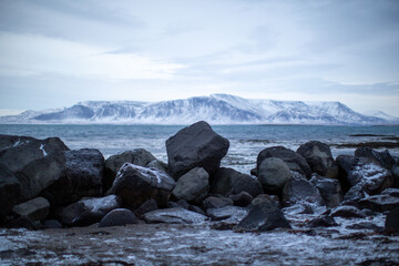 Iceland winter coast