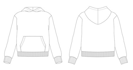 Hoodie Flat Sketch