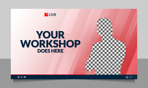 Youtube background thumbnail with text full editable template