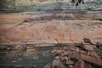 Prehistoric Cliff Painting, Thailand