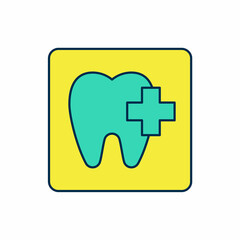 Filled outline Dental clinic location icon isolated on white background. Vector