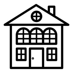 House Flat Icon Isolated On White Background