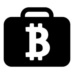Bitcoin Flat Icon Isolated On White Background