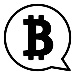 Bitcoin Flat Icon Isolated On White Background