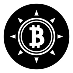Bitcoin Flat Icon Isolated On White Background