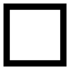 Obraz premium Square Flat Icon Isolated On White Background