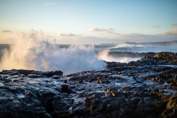 Iceland, lava rock waves