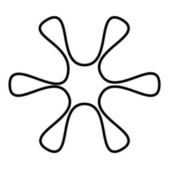 Snowflakes Flat Icon Isolated On White Background